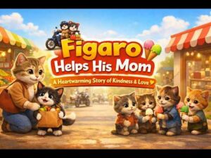 🐱Figaro Cat Helps His Mom 💛 A Heartwarming Cat Story About Love, Kindness & Helping | Kids Animation